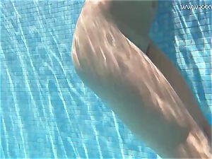 Jessica Lincoln petite tatted Russian teen in the pool