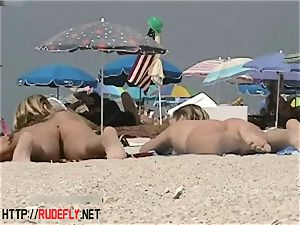 blond model nudist on the nude beach spycam movie